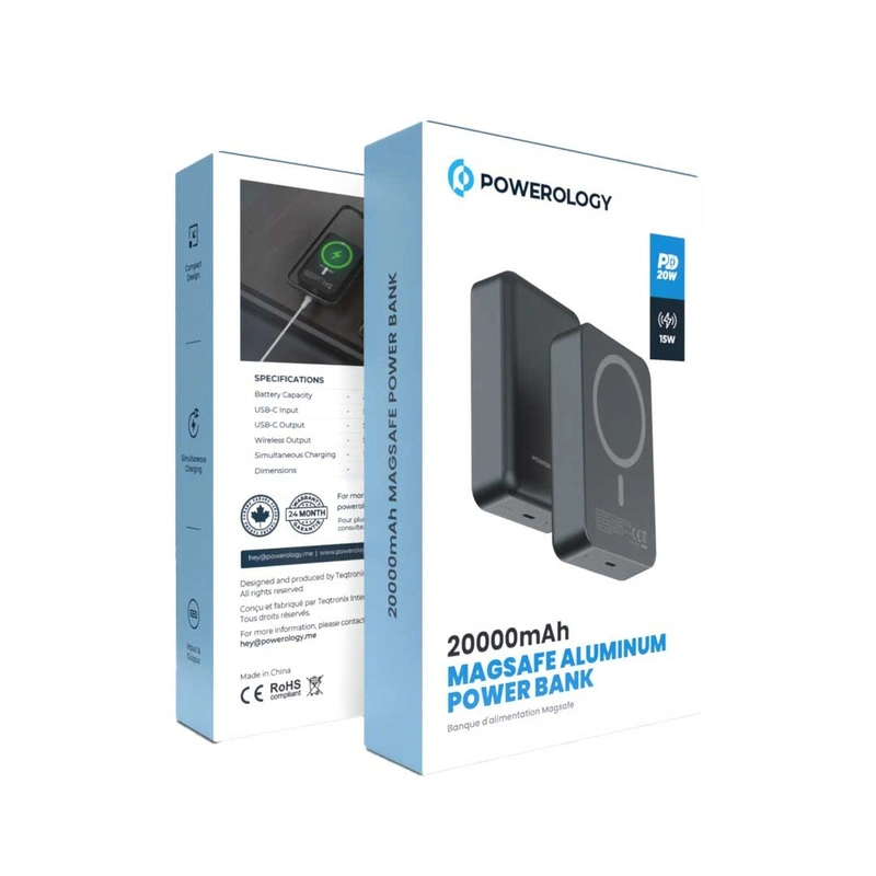 Powerology MagSafe 20000 – پاوربانک مگ‌سیف پاورولوژی